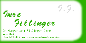imre fillinger business card